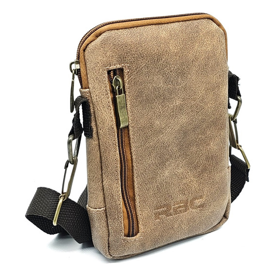 Morral Bolso Vintage Hombre Chico Cuero Pu Bandolera Berlin