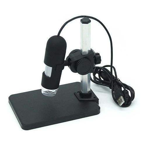 Microscopio Optico Digital 1000x Electronico Usb Zoom Led Color Negro
