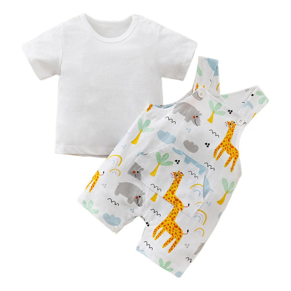 Conjunto Camiseta & Pantalones Con Estampado Dino Para Bebé 