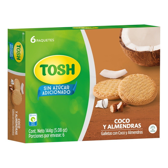 Galleta Tosh Coco Y Almendra X 6und X 144g