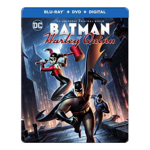 Batman And Harley Quinn Steelbook Pelicula Blu-ray + Dvd 