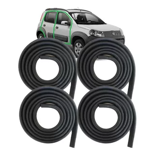 Kit 4 Borrachas De Vedação Porta Fiat Uno Vivace 2011-2020