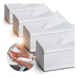 Kit 5000 Papel Toalha Interfolha Branco Celulose Banheiro 