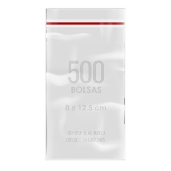 Pack 500 Bolsitas Celofan Plasticas Resellables 8x15 Cm