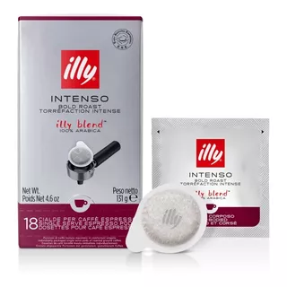 Cafe Illy, 18 Monodosis E.s.e., Intenso, 100% Arábica