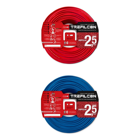 Cable 2 5 Mm Unipolar Normalizado Trefilcon 2 Rollos 50m Cu