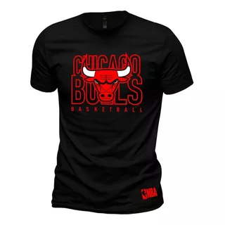 Playera Chicago Bulls Negra / Rojo 