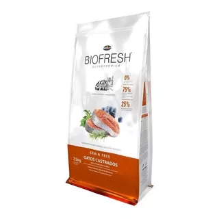 Alimento Biofresh Super Premium Castrados Para Gato Sabor Salmon En Bolsa De 7.5kg