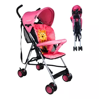 Carriola De Paseo Confety World Lion 1047a Paseo Rosa Con Chasis Color Gris