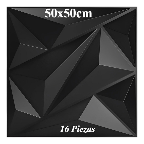 Paneles Decorativos 3d Para Pared 16 Pzs 50x50cm Impermeable