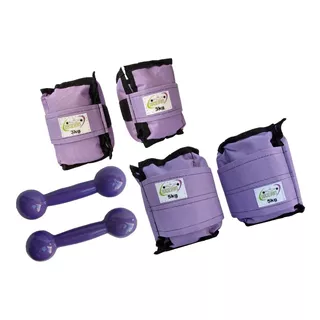 Caneleira 3 Kg + Caneleira 5 Kg + Halteres 3 Kg (1 Par Cada)