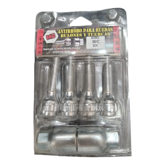 Set Antirrobo Mg 4 Bulon Fiat Peugeot 12x1,25 48mm Cod30c