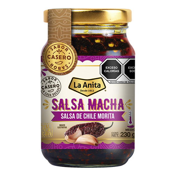 Aji Salsa Macha Chile Morita  La Anita Lo Mejor De Mexico