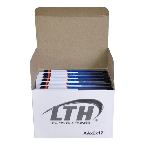 Caja 24 Pilas Aa Alcalinas 12 Packs 1.5v Max Duracion Lth