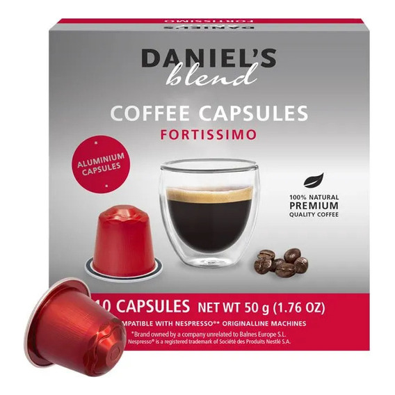 Caja 10 Capsulas sabor Intenso Para Nespresso Daniel's Blend