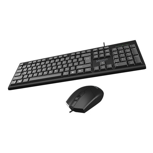 Kit Combo Teclado Y Mouse Meetion C100 Negro Ergonomico Usb