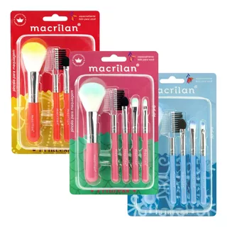 Kit De 5 Pincéis Para Maquiagem Princess Macrilan Kp9-6