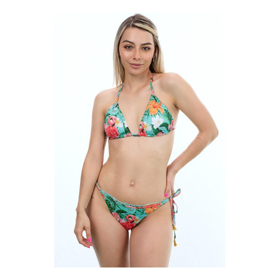 Bikini Colombiano Verde Tropical Paopink