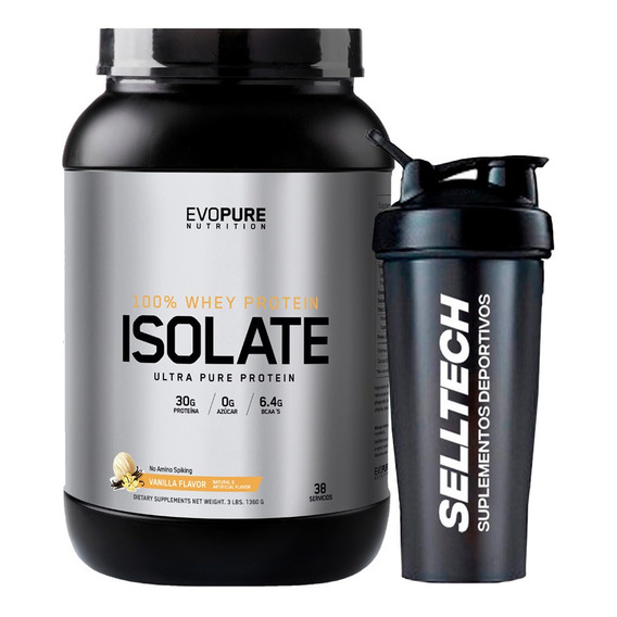 Proteína Evopure Isolate 3lb Vainilla + Shaker