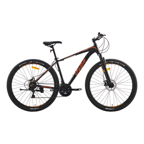 Bicicleta Mtb Overtech R29 Aluminio Full Shimano Fr Disco Pp Color Negro/Naranja/Naranja Tamaño del cuadro XL
