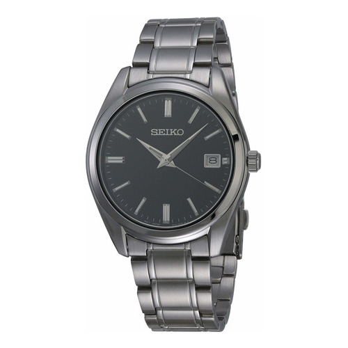 Reloj Hombre Seiko Sur311 Cuarzo Pulso Plateado En Acero