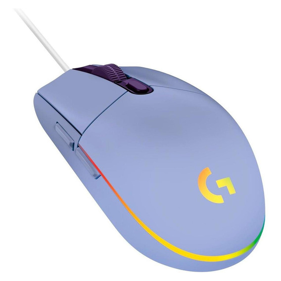 Mouse gamer de juego Logitech G  G Series Lightsync G203 lila