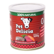Alimento Pet Delícia Receitas Clássicas Para Cachorro Todos Os Tamanhos Sabor Caçarolinha De Carne Em Lata De 320g