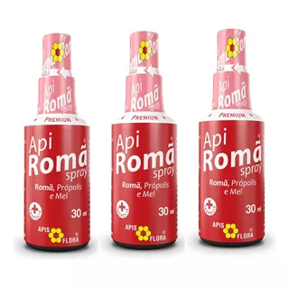 Spray Propolis E Romã Apiromã Spray Para Garganta Kit 3und