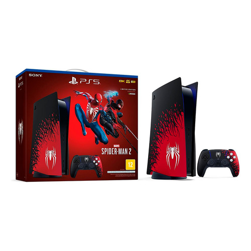 Sony PlayStation 5 825GB Marvel’s Spider Man 2 Limited Edition  color rojo y negro 2023
