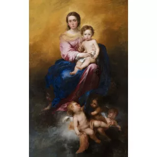 Madonna Nossa Senhora Do Rosário De Murillo Em Tela 130 X 82