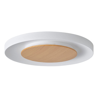 Plafon Led Quebec Blanco Simil Madera 40cm 24w Puro