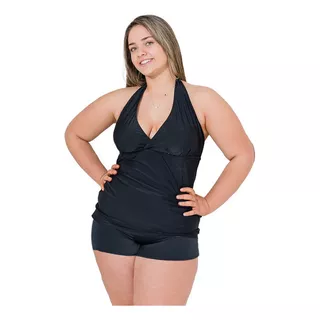 Malla Tankini Marilyn Lisa Escotada Con Short - Agatha 7386