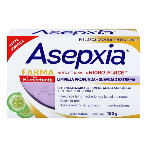 Asepxia farma jabón ultra humectación 100 G
