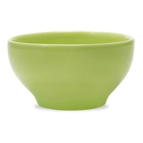 Bowl Cerealero Ceramica Biona Tazon Cereales 600ml 14cm Color Verde Claro