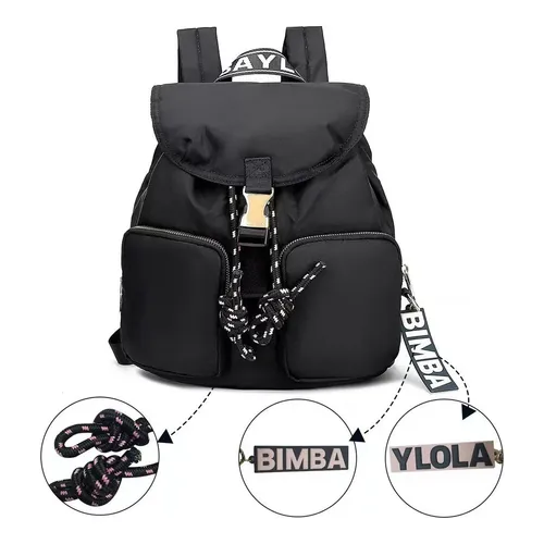 Descifrar Estar confundido Verdulero Bimba Y Lola Mochila Con Cordones De Nylon De Mujer En Negro - Uniuni |  MercadoLibre