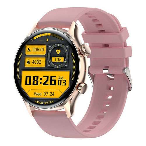 Colmi Smartwatch I30 Pink Silicone 1.36 Ip68 Android Ios Color de la caja Blanco Color de la malla Rosa Color del bisel Dorado