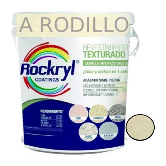 Membrana Liquida Texturada Paredes Rockryl Hcca 20 Lts