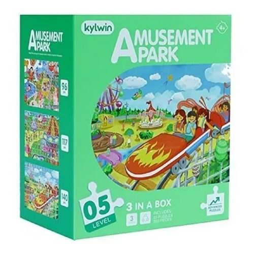 Puzzle Rompecabezas 3 En 1 Parque De Diversiones Kylwin