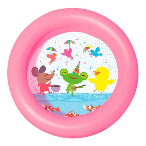 Alberca Inflable Circular Para Bebé Rosa Y Azul Bestway