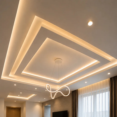 Lámpara Colgante Led Luxury 50cm  Calidez Y Alta Gama 42w Blanco