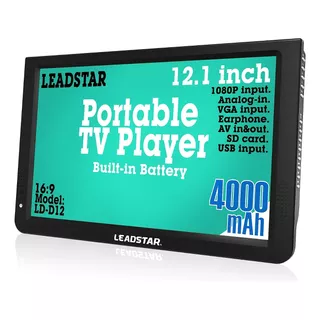 Mini Televisor Digital Portátil Leadstar Atsc Antena Tv 12''