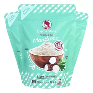 Fécula Almidón De Mandioca Yuca Clementina 400g - 3 Pack