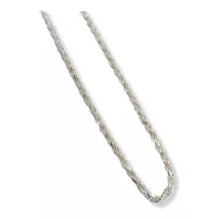 Cadena Torsal Italiano Diamantado 50cm Y 2.2 Mm  Plata 925  