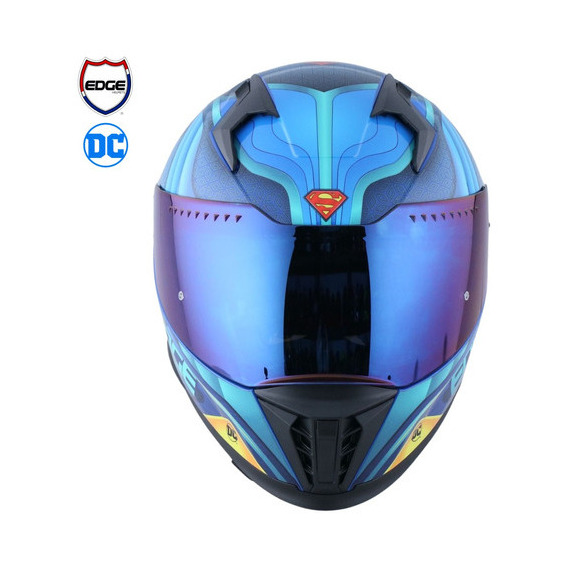 Casco Integral Superman Edge Dc Certificado Dot Y Ece Moto Color Rojo/Azul Diseño DC Comics / Superman Tamaño del casco Talla M (57 - 58 cm)