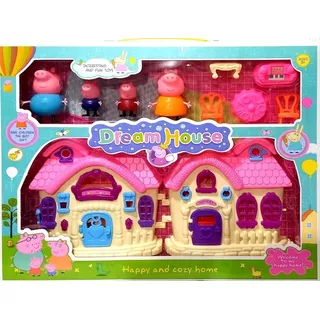 Peppa Pig Set Juguetes Muñecos Mama Cerdita Pepa Jardin Casa