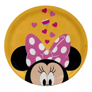 Prato Raso Melamine Minnie Disney Unidade - Tuut