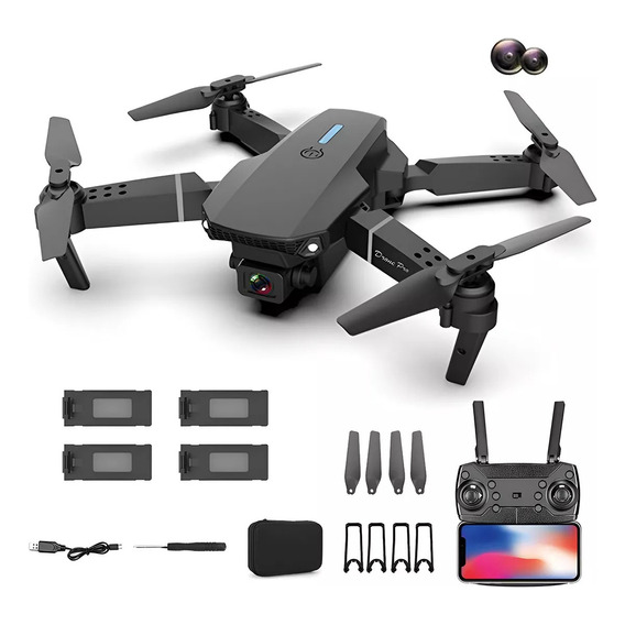 Mini Drone Con Camara 4k Plegable Drones Control +4baterias