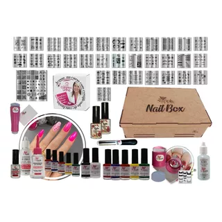 Nail Box Apipila L Max Placas E Carimbos De Unhas + Curso  