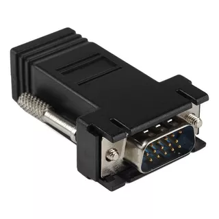 Extensor Vga Macho A Lan Cat5 Cat6 Rj45 Adaptador Hembra