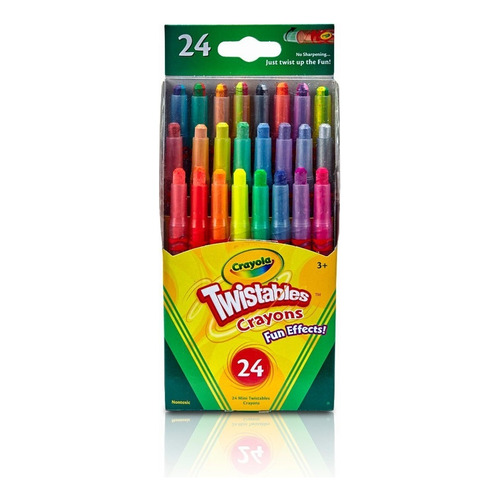 24 Lápices Crayons Twistables Fun Effects Crayola Girables